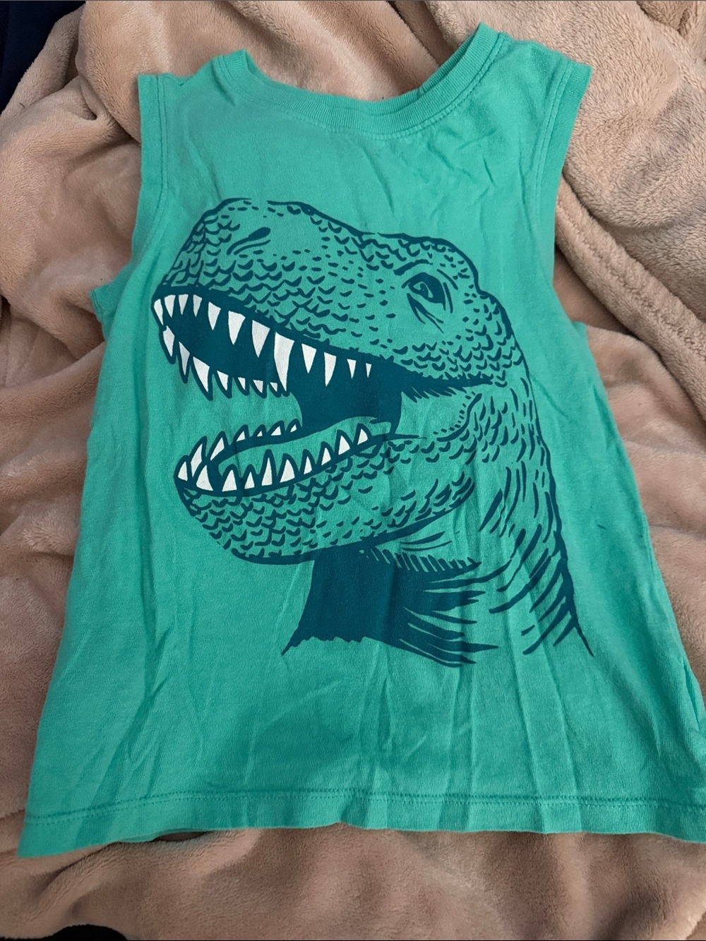 5/$25 Boys' Green Dino Graphic Tank Top